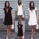 Women Casual summer day dresses V Neck summer mini dress - EX-STOCK Canada