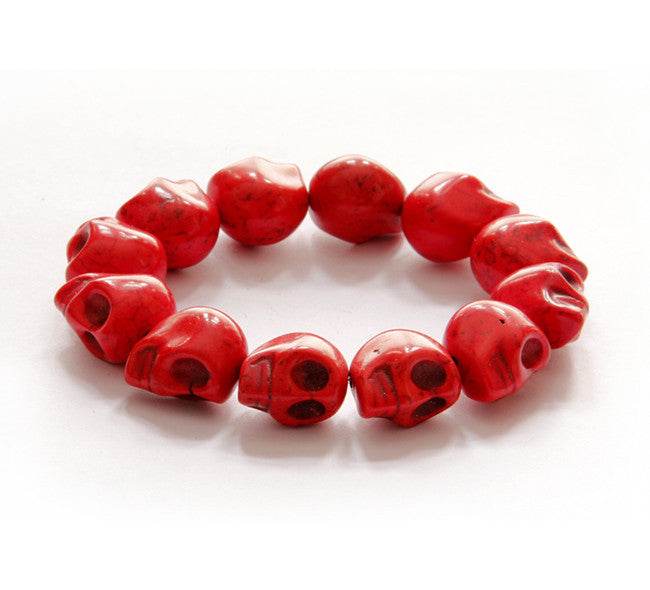 Jewelry Bracelet Synthetic Turquoise Skull beaded Bracelet - EX-STOCK Canada