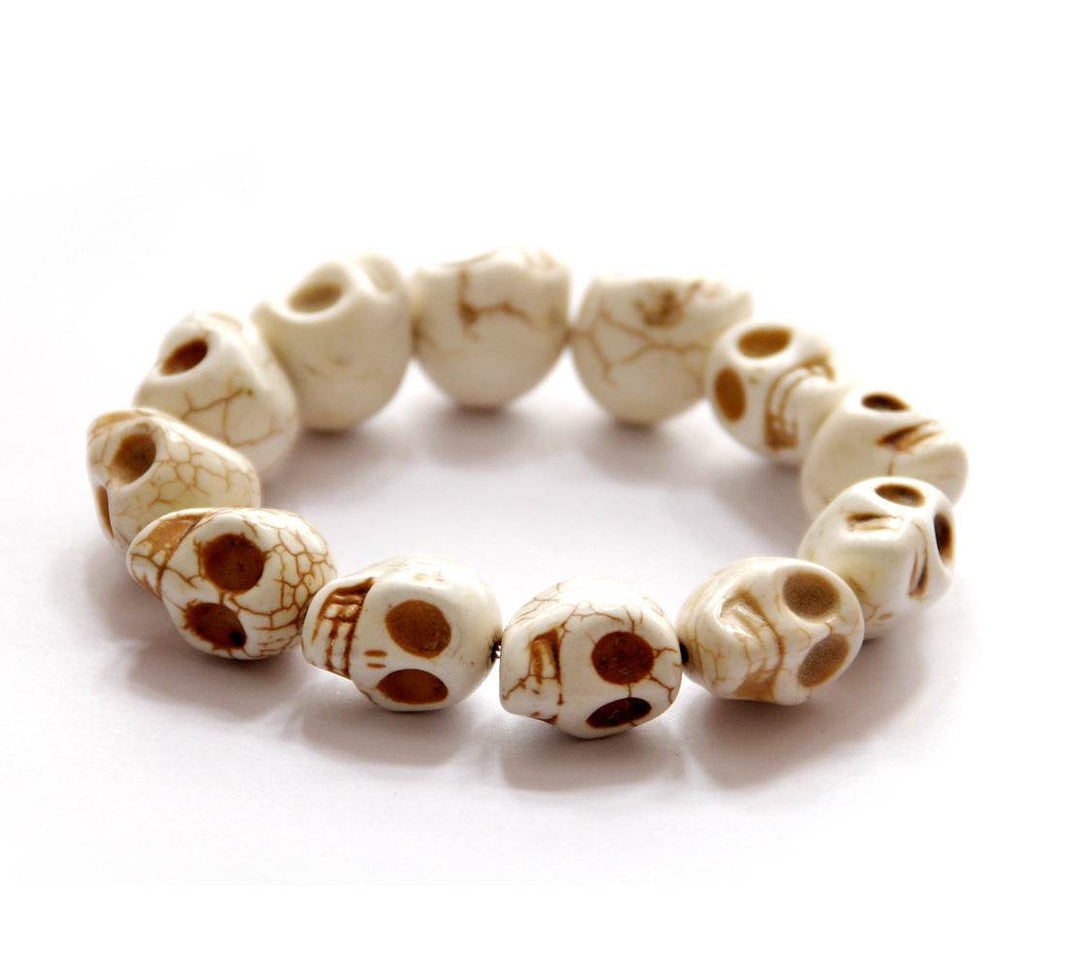 Jewelry Bracelet Synthetic Turquoise Skull beaded Bracelet - EX-STOCK Canada