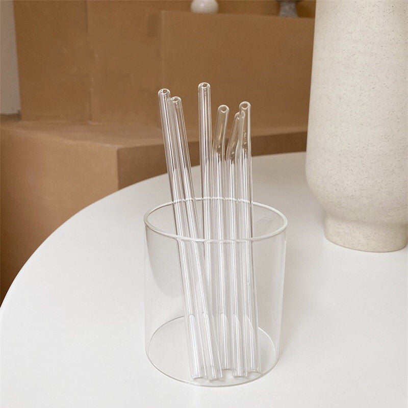 Glass Straws, Pearl Milk Tea Coarse Drinking Straws, Non-disposable Transparent Water Cups, Long Straws EX-STOCK Canada