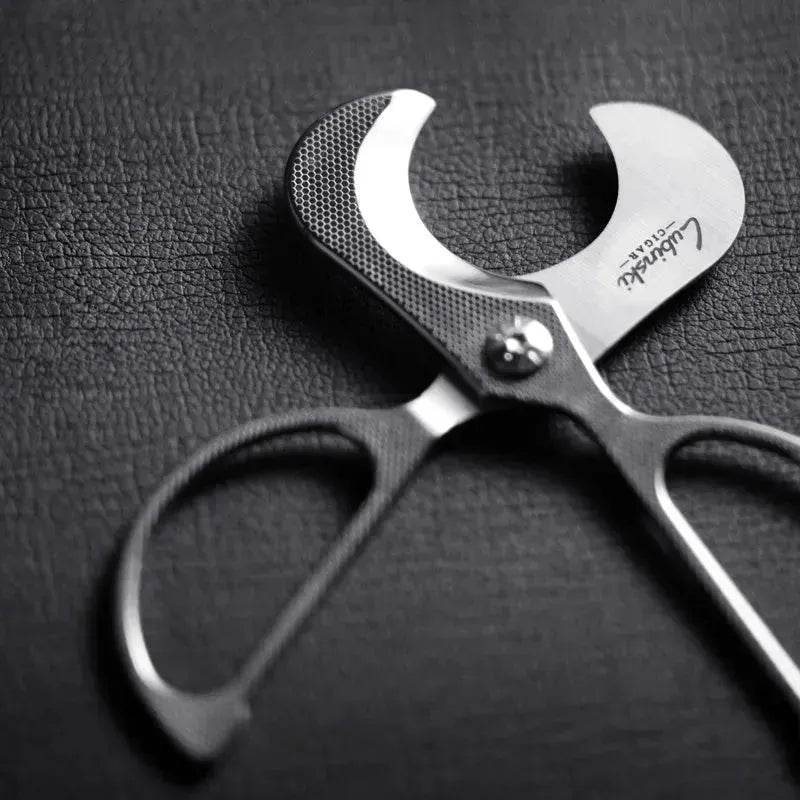 Cubinski Stainless Steel Sharp Cigar Scissors Leather Protective sleeve case - EX-STOCK Canada