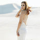 Elegant Women's Midi Satin Dress One Shoulder Spaghetti Strap Backless Ruched Summer DRESS - EX-STOCK Canada