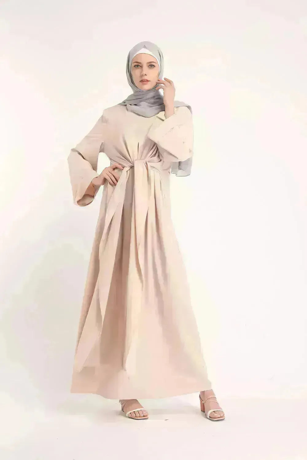 Fashion Plain Abaya Dress per Arabmiddle East Dubai Arab Turchia Women Ramadan Eid Jalabiya per donne