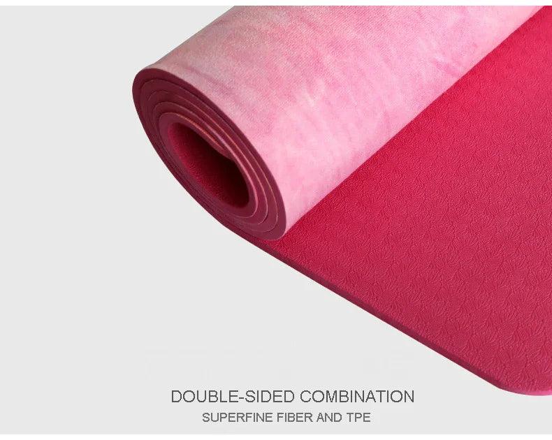 Tapis de yoga en caoutchouc naturel tie-dye avec transfert de sublimation en daimEX-STOCK Canada