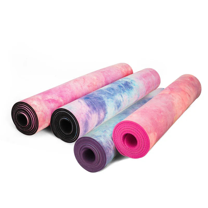 Tie-dyed Natural Rubber Yoga Mat Suede Sublimation Transfer Yoga Mat EX-STOCK Canada