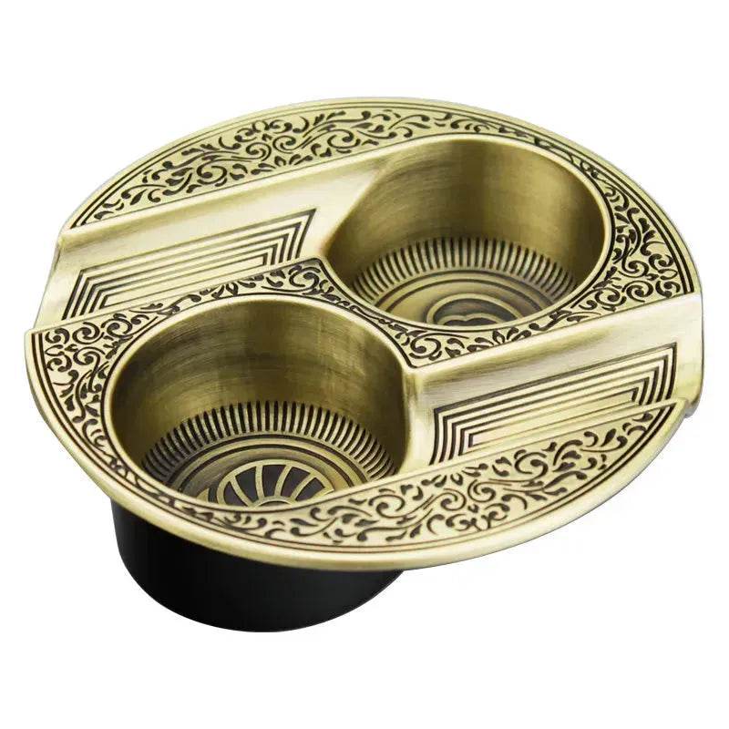Metal Double Slot Retro Personality Ashtray - EX-STOCK Canada