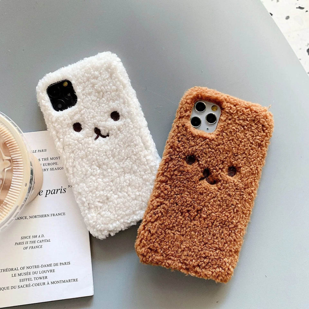 Embroidery Plush Cartoon Bear Phone Case - EX-STOCK Canada