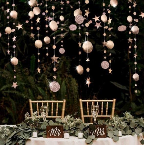 Eid Muabrak Decoration 4M Gold Black Paper Garland - EX-STOCK Canada