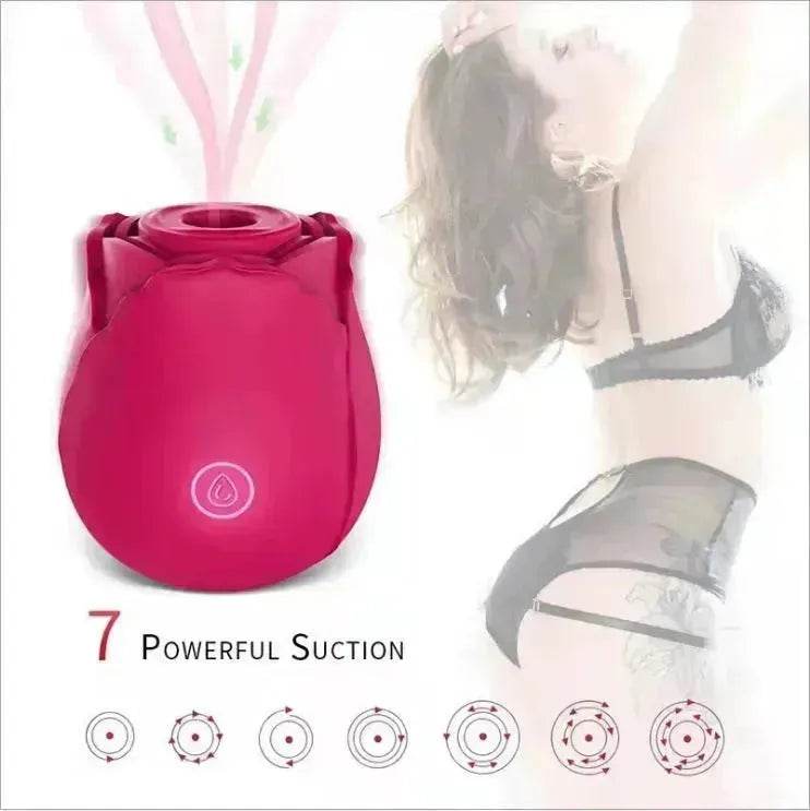 Rose Sec Sucking Tongue Licking Vibrating Toy Rose Toy for Women - EX-STOCK Canada