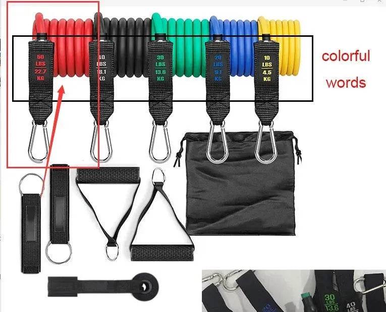 Fitness Rally Elastic Rope Resistance Band set - EX-STOCK Canada