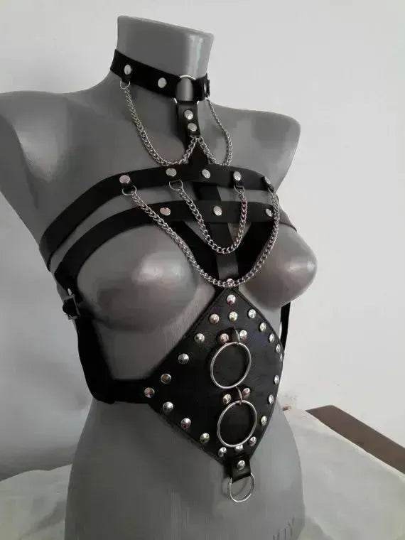 Body Strap Lingerie – PU Leather Bondage Fetish Camisole - EX-STOCK Canada