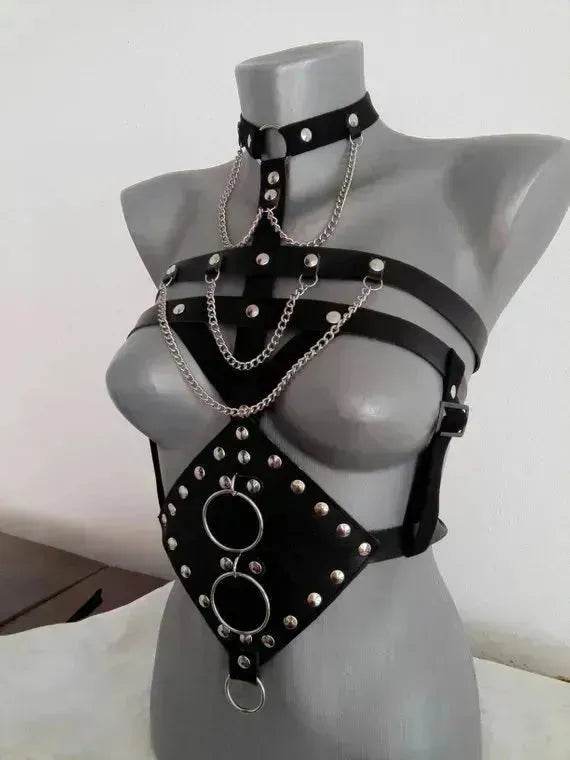 Body Strap Lingerie – PU Leather Bondage Fetish Camisole - EX-STOCK Canada