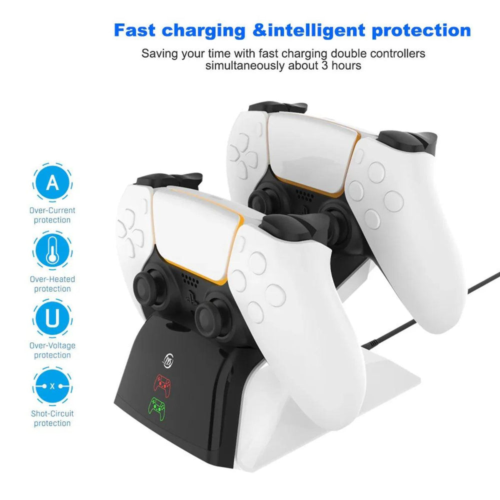 Ps5 Handle Aircraft Double Seat Charging Ps5 Wireless Handle Charger P5 Base Double Charging Contact Charging Fast Charging EX-STOCK Canada