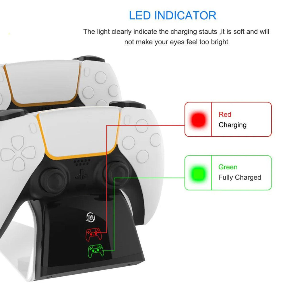 Ps5 Handle Aircraft Double Seat Charging Ps5 Wireless Handle Charger P5 Base Double Charging Contact Charging Fast Charging EX-STOCK Canada