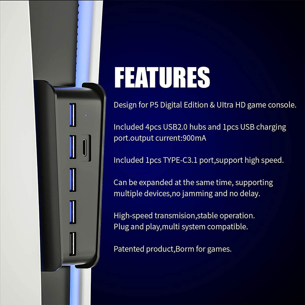 Ps5 Host Hub Converter P5Usb Hub Multi-Function High-Speed Transmission Ps5 EX-STOCK Canada