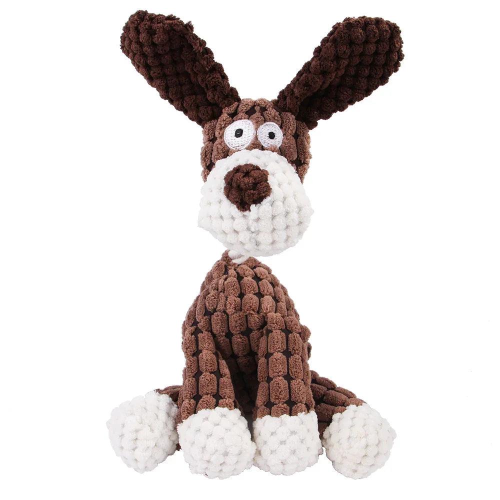 Pet Toy Donkey Shape Corduroy Chew Toy For Dogs Puppy Squeaker Squeaky Plush Bone Molar Dog Toy Pet Training Dog EX-STOCK Canada