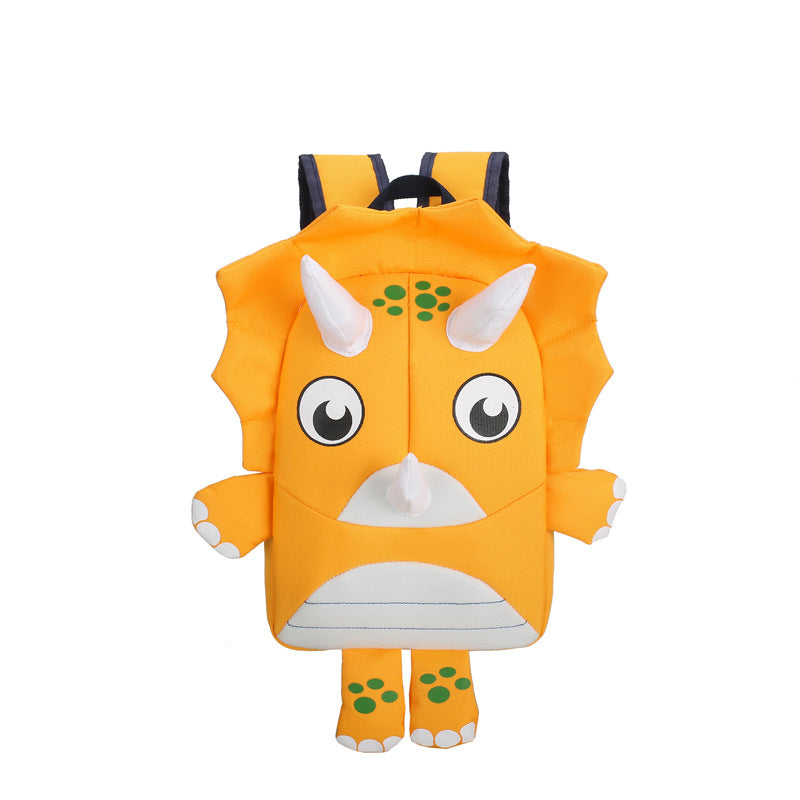 Children's backpack with dinosaur design on a white background