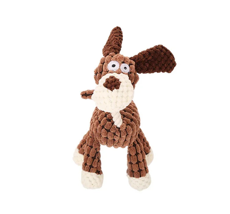 Pet Toy Donkey Shape Corduroy Chew Toy For Dogs Puppy Squeaker Squeaky Plush Bone Molar Dog Toy Pet Training Dog EX-STOCK Canada