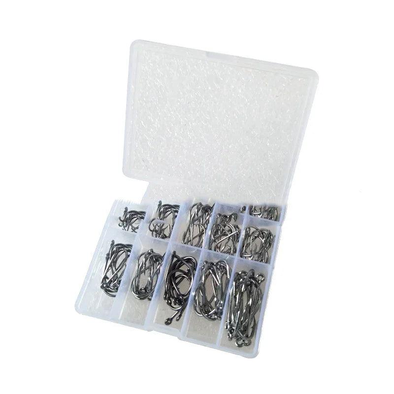 Amo da Pesca Confezionato 100 Pezzi Di Tubo Con Amo Ise Ni 3-12 Con Ardiglione, Piccoli Accessori Forati Oro E NeroEX-STOCK Canada