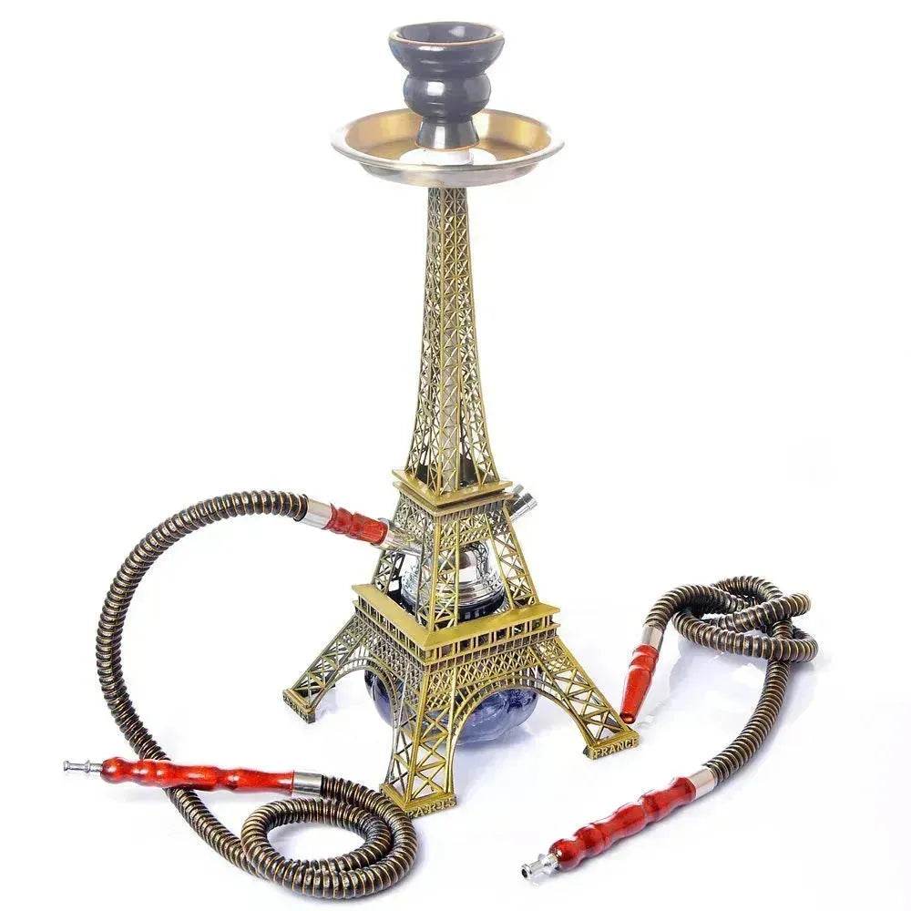 Eiffel Tower Arabian Shisha Double Pipe Hookah Set - EX-STOCK Canada