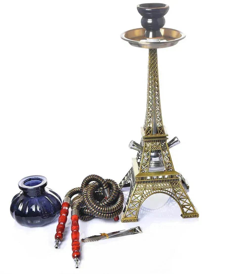 Eiffel Tower Arabian Shisha Double Pipe Hookah Set - EX-STOCK Canada