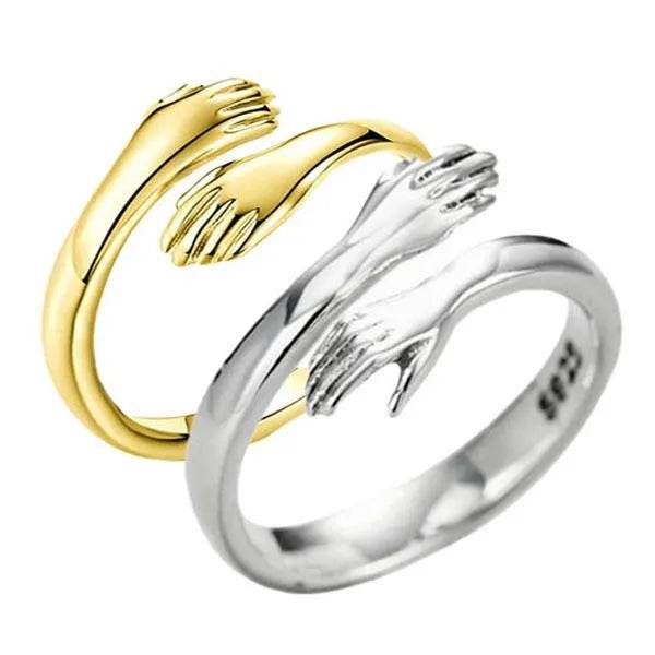 Alloy Simple Hands Hug Ring Opening Adjustable Jewelry - EX-STOCK Canada