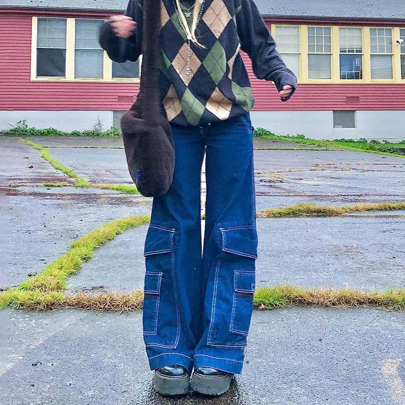 Women's High-waist Casual Trousers With Pocket Drape Bootcut Jeans - EX-STOCK Canada