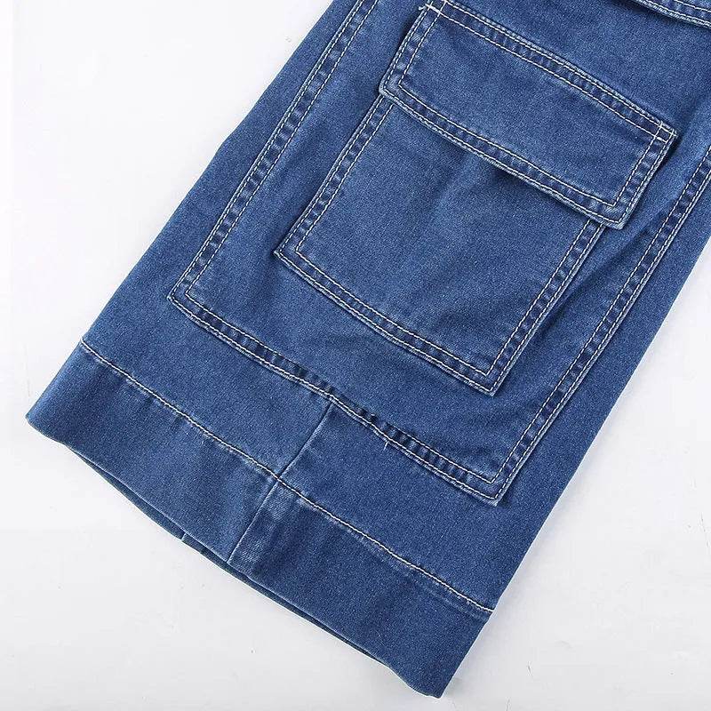 Women's High-waist Casual Trousers With Pocket Drape Bootcut Jeans - EX-STOCK Canada