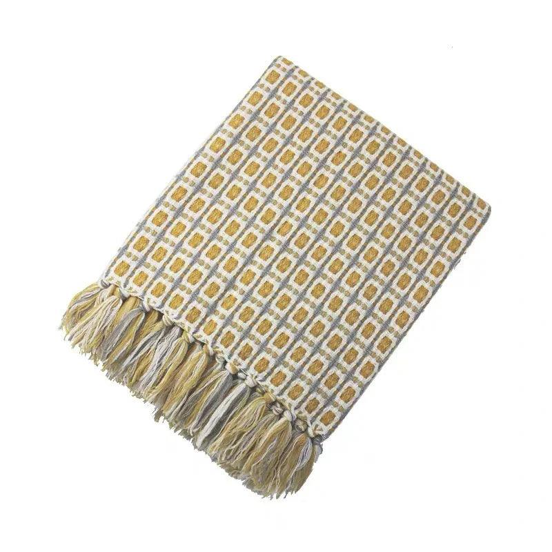 Sofa Blanket Cover Blanket Knitted Tassel Single Nap Blanket Batch Blanket EX-STOCK Canada