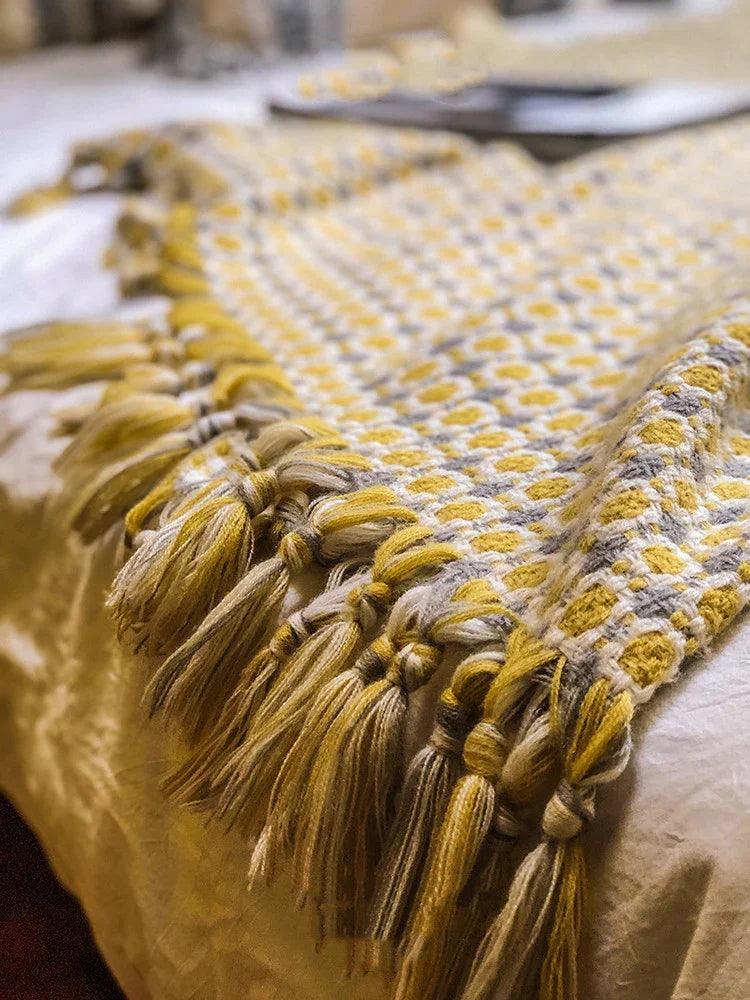 Sofa Blanket Cover Blanket Knitted Tassel Single Nap Blanket Batch Blanket EX-STOCK Canada