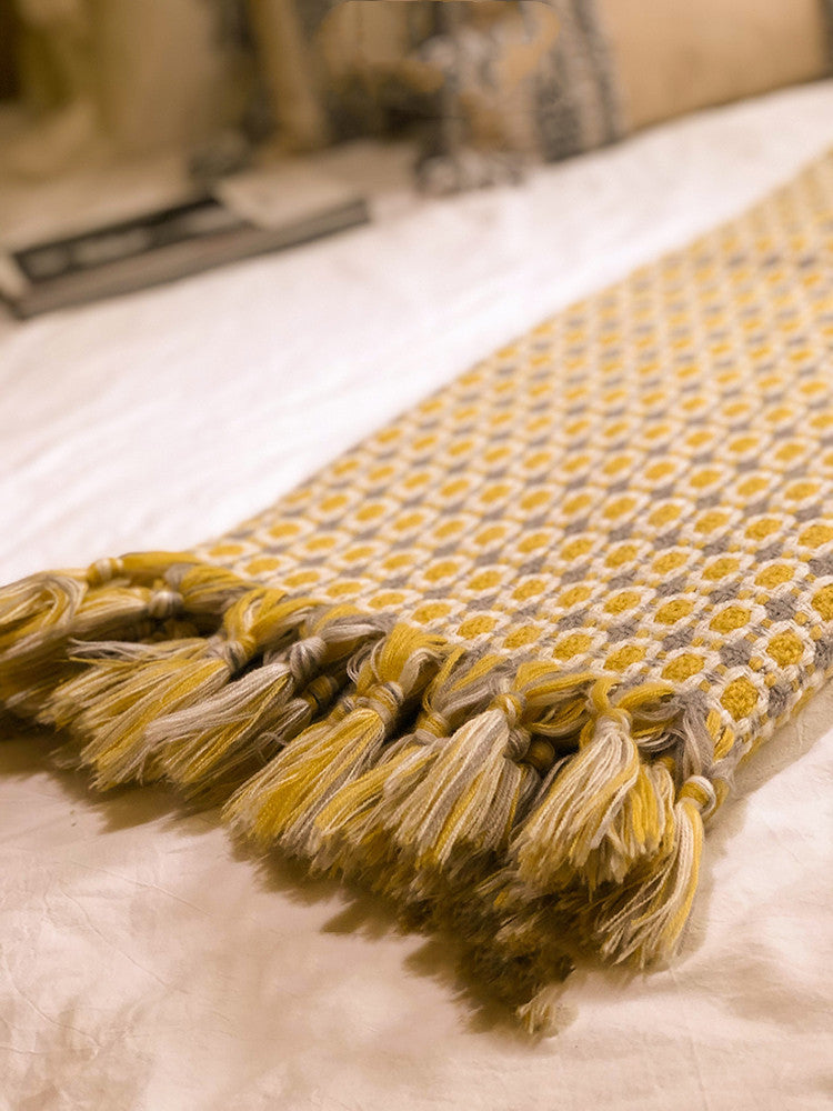 Sofa Blanket Cover Blanket Knitted Tassel Single Nap Blanket Batch Blanket EX-STOCK Canada