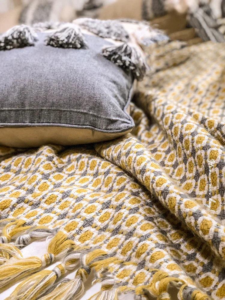 Sofa Blanket Cover Blanket Knitted Tassel Single Nap Blanket Batch Blanket EX-STOCK Canada