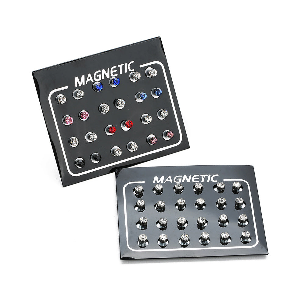 Non-Pierced Magnet - Magnet Stud Earrings EX-STOCK