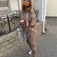 2pcs unisex Drawstring Hoodie Sport suit Athleisure wear - EX-STOCK Canada
