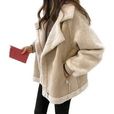 Suede Lamb fleece Velvet Winter Cardigan Jacket for women - EX-STOCK Canada