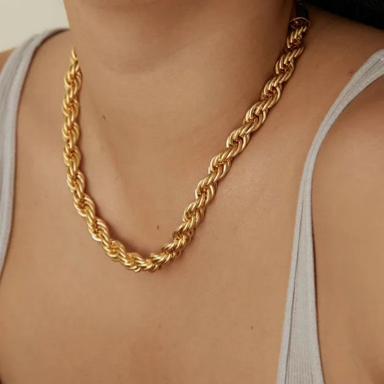 Romeo Twisted Rope Chain Necklace women - EX-STOCK CANADA