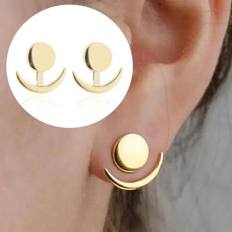 Women's Gold and Silver Stud Earrings - EX-STOCK Canada