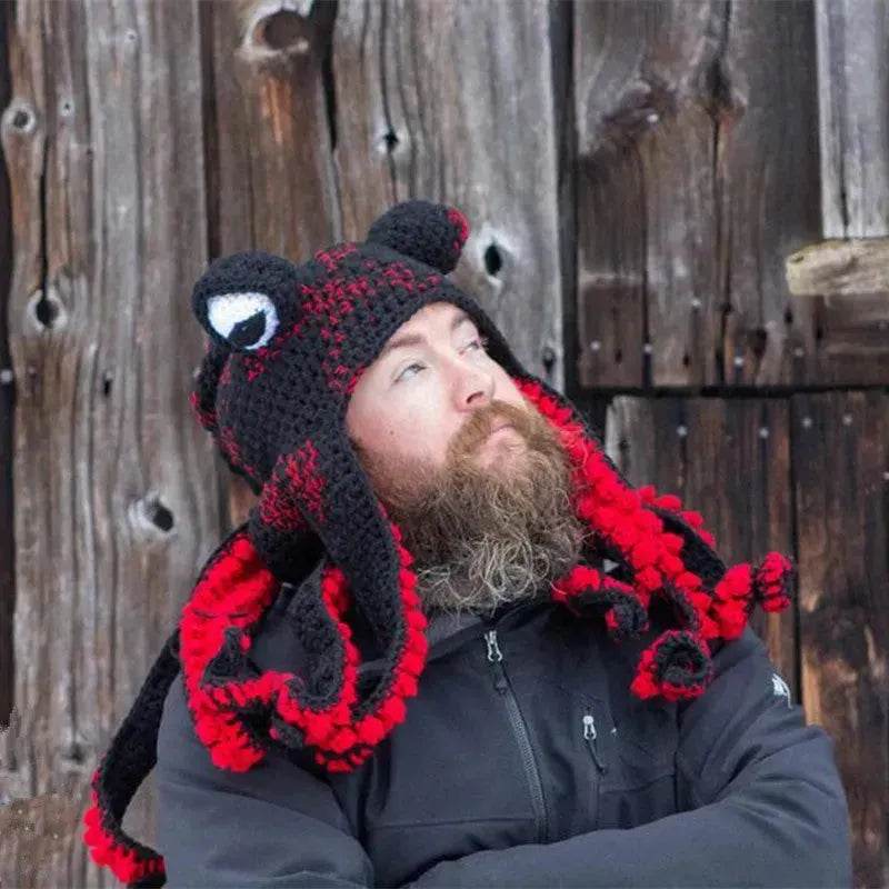 Handmade Knitted Crotchet Octopus Headgear for Men and Women - EX-STOCK Canada