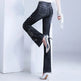 Women's Embroidered Bootcut High Waist Slim Fit Flared Jeans Trouser pant - EX-STOCK Canada