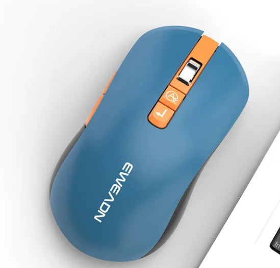 Blue Rechargeable Wireless Voice Mouse – 2400 DPI