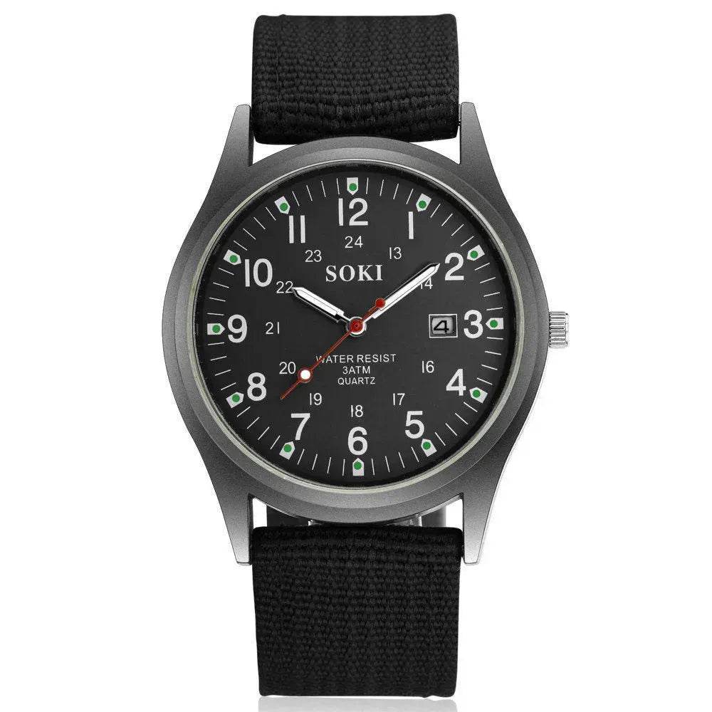 Men's Luminous Quartz Watch Sports Date Display Clock Casual Fashion Gift Watch Student Sports Watch - EX-STOCK Canada