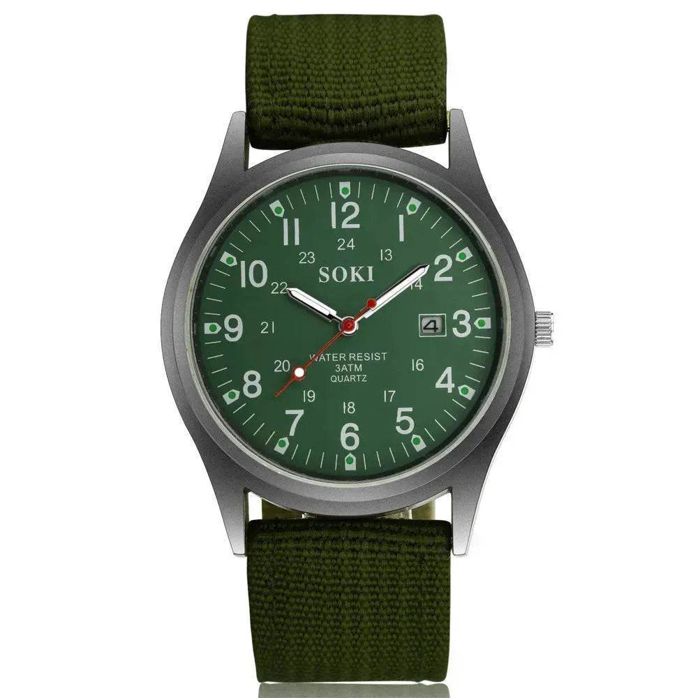 Men's Luminous Quartz Watch Sports Date Display Clock Casual Fashion Gift Watch Student Sports Watch - EX-STOCK Canada