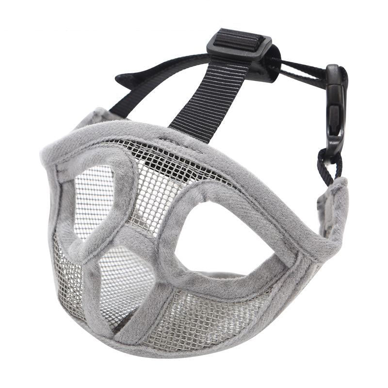 Breathable Dog Muzzle for Flat-Faced Breeds – 9 Styles, Sizes XXS to L grey