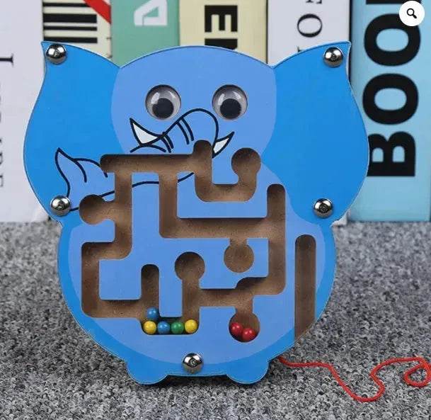 Children Magnetic Maze Toy Kids Wooden Puzzle Game Toy Kids Early Educational Brain Teaser Wooden Toy Intellectual Jigsaw Board - EX-STOCK Canada