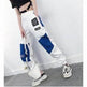 High Waist Letter Spliced Summer Street Cargo Pants Women - EX-STOCK Canada