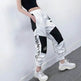 High Waist Letter Spliced Summer Street Cargo Pants Women - EX-STOCK Canada