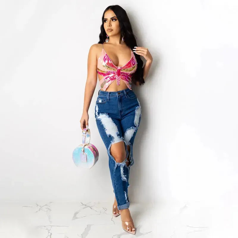 Crop Top Women Summer sleeveless Backless Tops Vintage Tank Top - EX-STOCK CANADA
