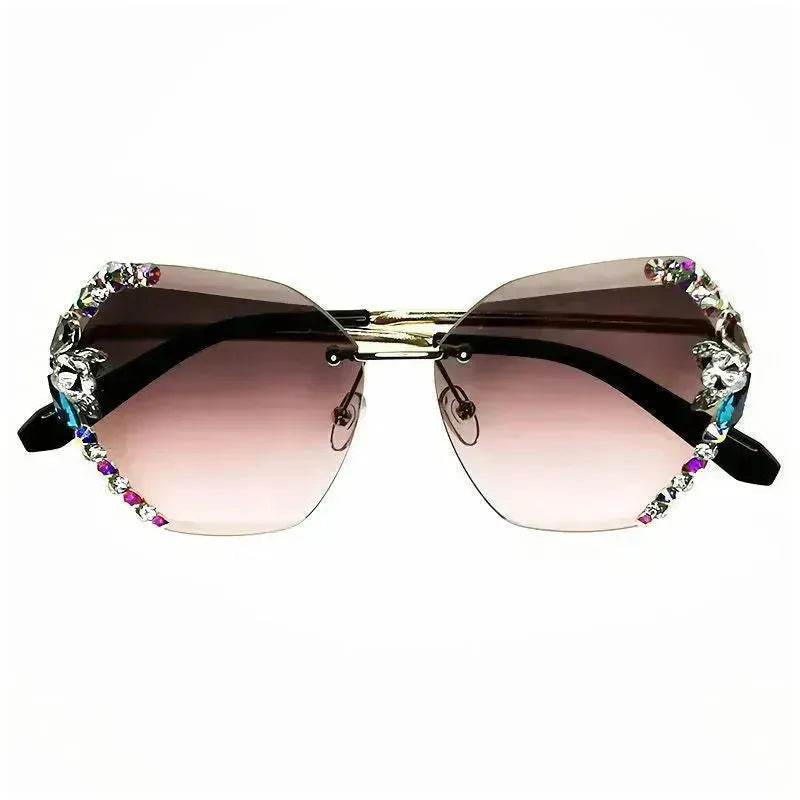Luxury Rhinestone Square Sunglasses for Women Fashion Outdoor Shades - EX-STOCK Canada
