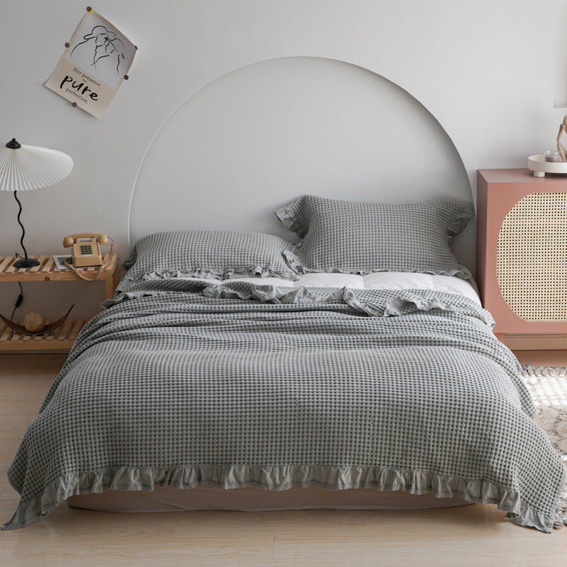 Japan Waffle Plaid Blankets for Bed Sofa Throws Cotton Yarn Towel Blanket for Kids Adult Summer Air Conditioning Quilt Bedspread EX-STOCK Canada