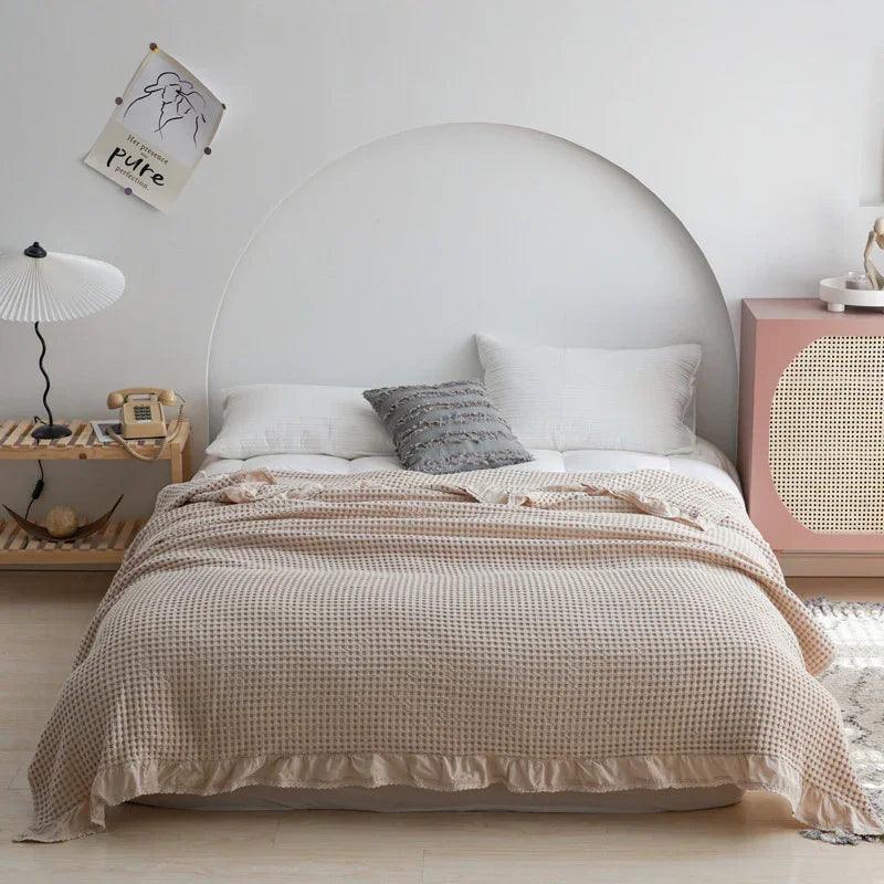Japan Waffle Plaid Blankets for Bed Sofa Throws Cotton Yarn Towel Blanket for Kids Adult Summer Air Conditioning Quilt Bedspread EX-STOCK Canada